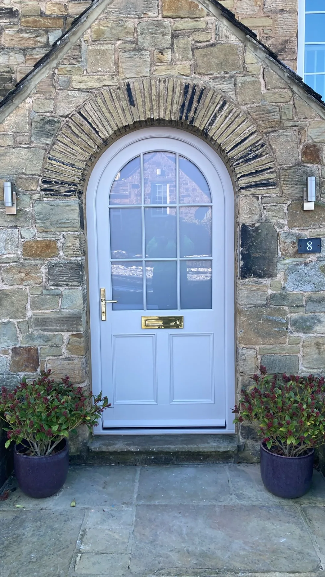 Grand Entrance — Wooden entrance door — Leeds. Handcrafted timber by Bailey Hague Joinery, Yorkshire.