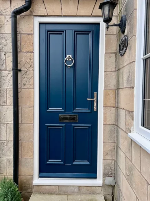 Grand Entrance — Wooden entrance door — Leeds. Handcrafted timber by Bailey Hague Joinery, Yorkshire.