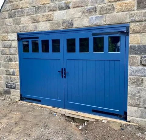 Deep Blue — Painted timber pair — Yorkshire. Handcrafted timber by Bailey Hague Joinery, Yorkshire.