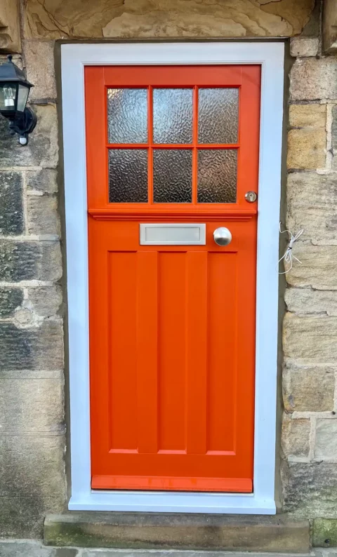 1930s Hardwood — Period front door. Handcrafted timber by Bailey Hague Joinery, Yorkshire.