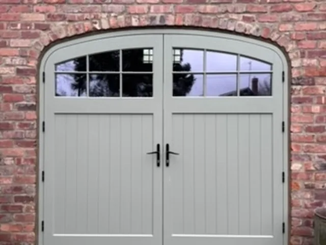 Arched bespoke cart-house doors, Bishop Monkton