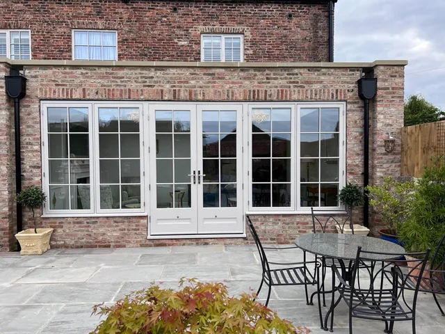 Brick orangery with French doors, Ripon