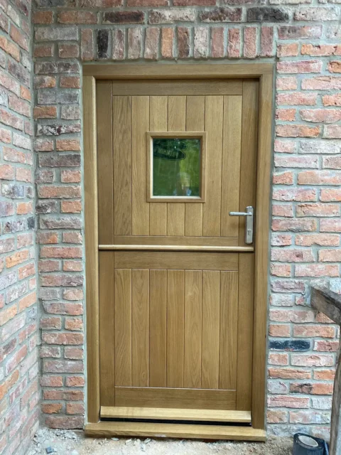 Oak & Brick — Oak stable door — Harrogate. Handcrafted timber by Bailey Hague Joinery, Yorkshire.